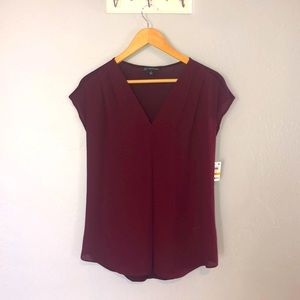 INC International Concepts blouse, wine/burgundy color, size small